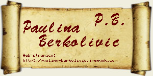 Paulina Berkolivić vizit kartica